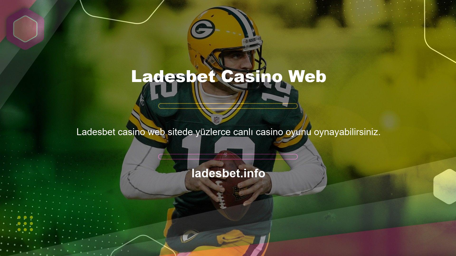 Casino web sitesinde yüksek oranlı oyunlar ve bahisler bulunmaktadır